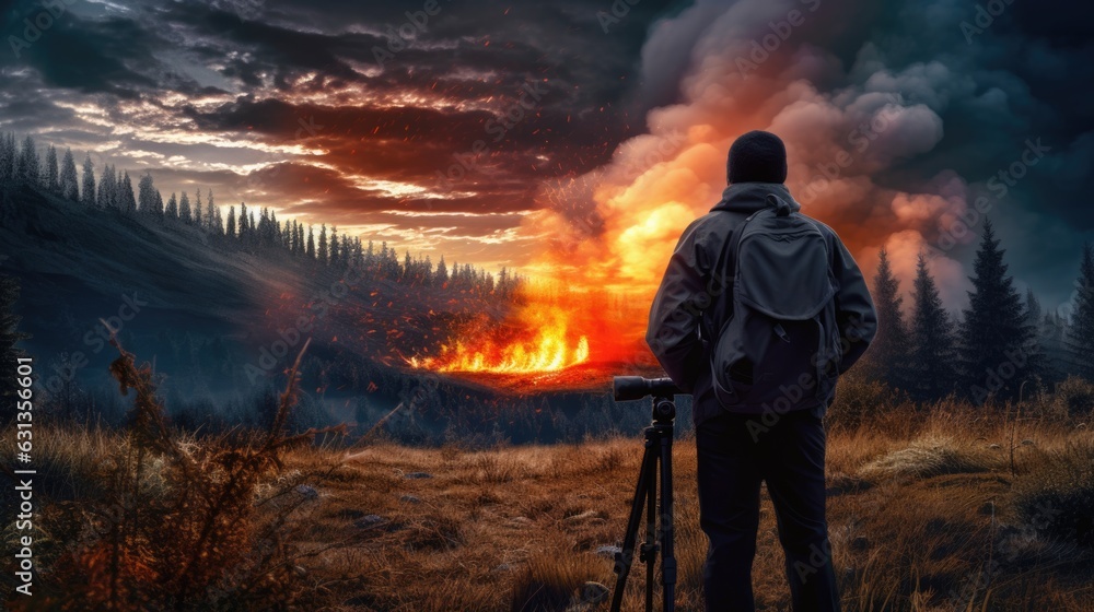 passionate photographer scouting for a perfect shot generative ai passionate photographer scouting for a perfect shot generative ai