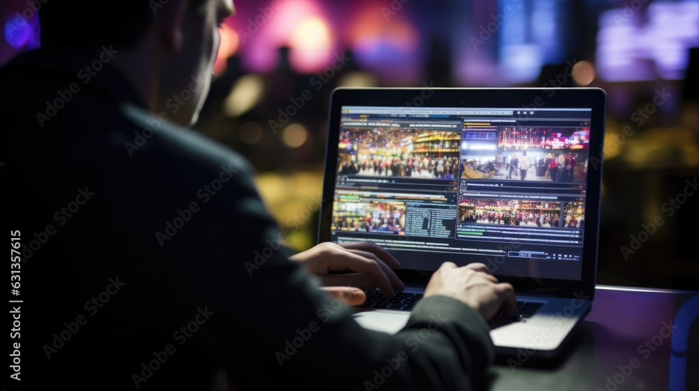 journalist typing a report generative ai journalist typing a report generative ai