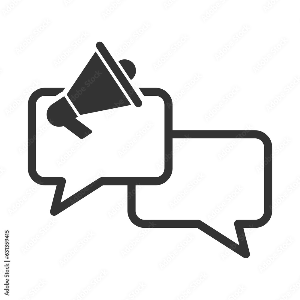 Vector illustration of chat announcement icon in dark color and transparent background(PNG). Vector illustration of chat announcement icon in dark color and transparent background(PNG).