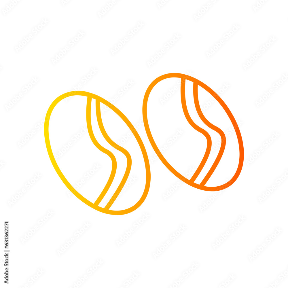 coffee beans gradient icon coffee beans gradient icon