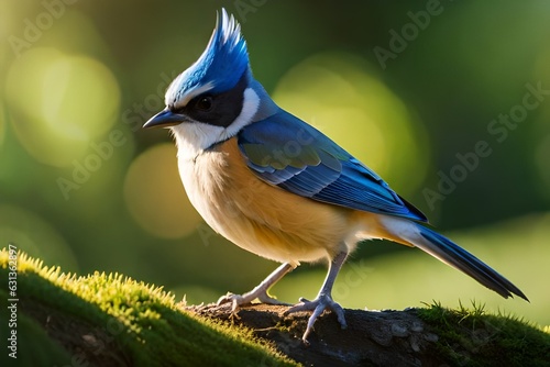 blue jay perched on branch