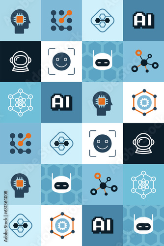 Free vector blue gray AI pattern