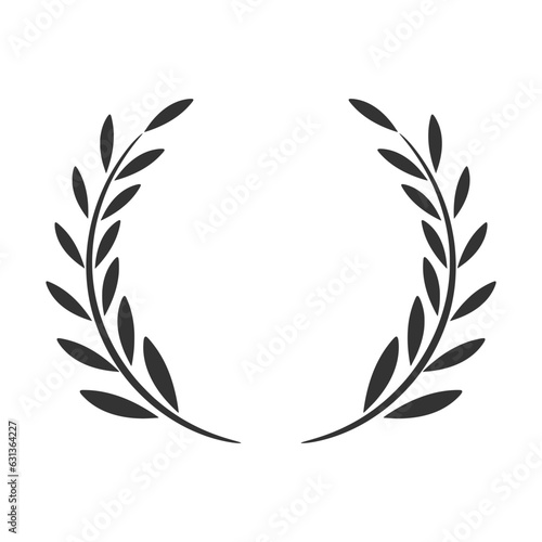 Laurel wreath vector illustration black and white