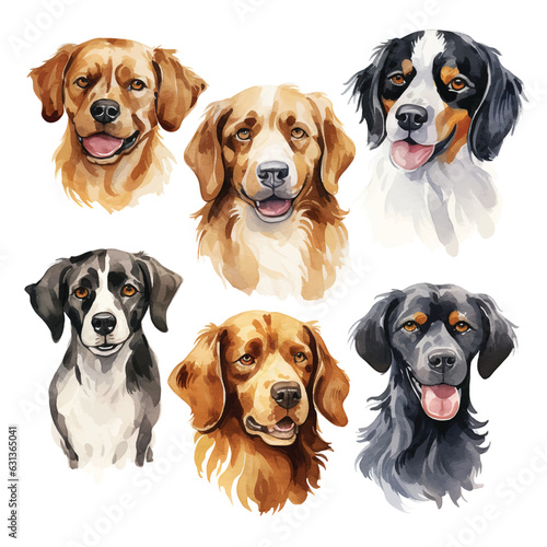 Beautiful Canine Artwork with a White Backdrop