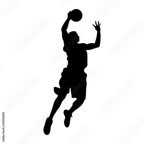 Basketball Player Vector silhouette, Black silhouette of Basketball player © Gfx Expert Team