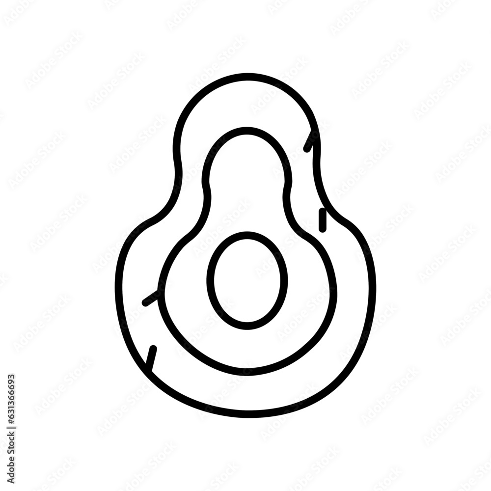 avocado line icon avocado line icon