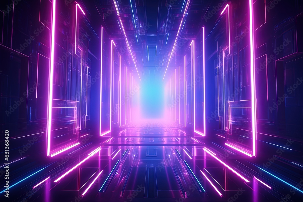 abstract futuristic geometric tunnel portal with pink blue glowing neon moving high speed wave lines and bokeh lights. Data transfer concept Fantastic wallpaper abstract futuristic geometric tunnel portal with pink blue glowing neon moving high speed wave lines and bokeh lights. Data transfer concept Fantastic wallpaper