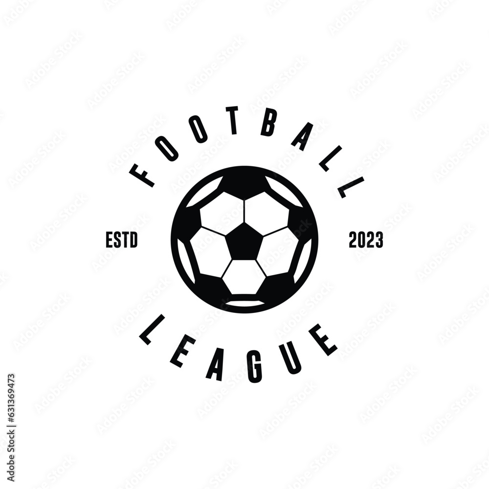 Obraz premium football logo or football club mark badge Football logo with vintage design