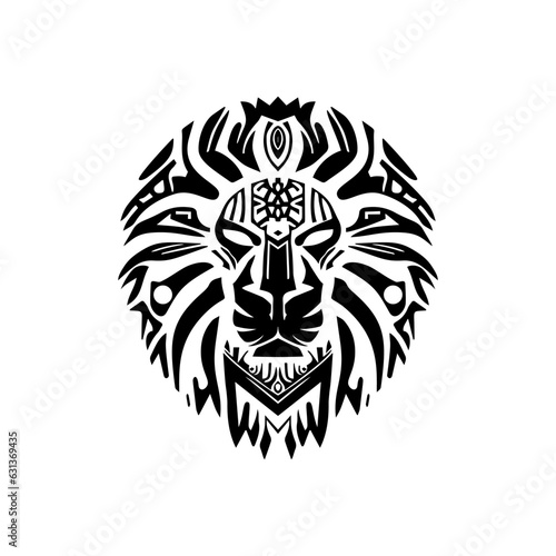 Blooming Courage Lion logo Vector Illustration