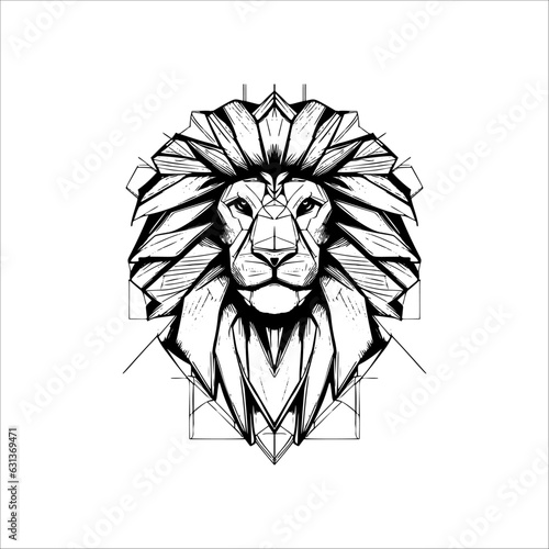 Mane in Bloom Lion logo line Crest