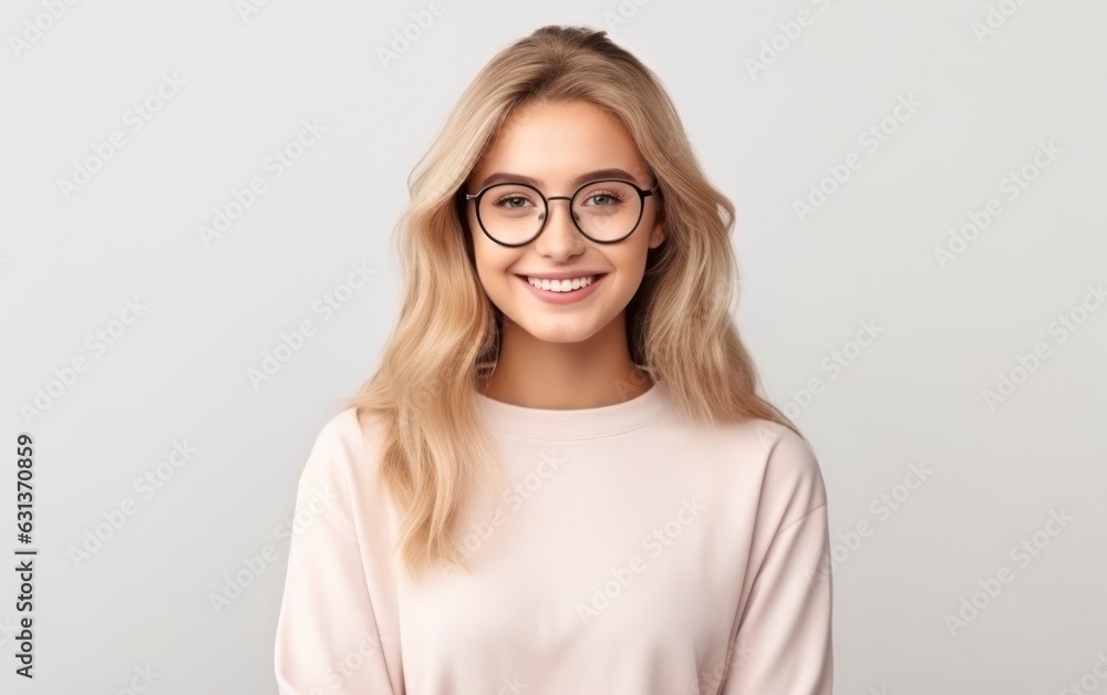 Young blonde student woman Young blonde student woman