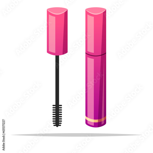 Mascara brush vector isolated illustration