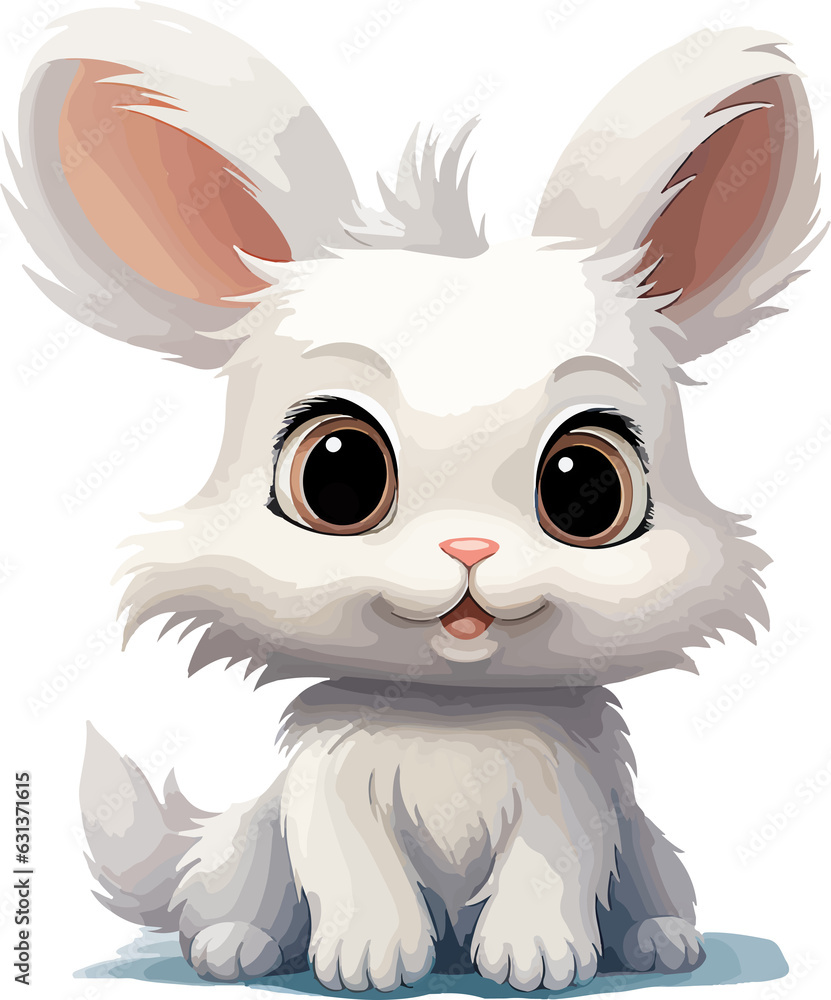 Cute rabbit, Cute bunny, Cute color rabbit vector illustration