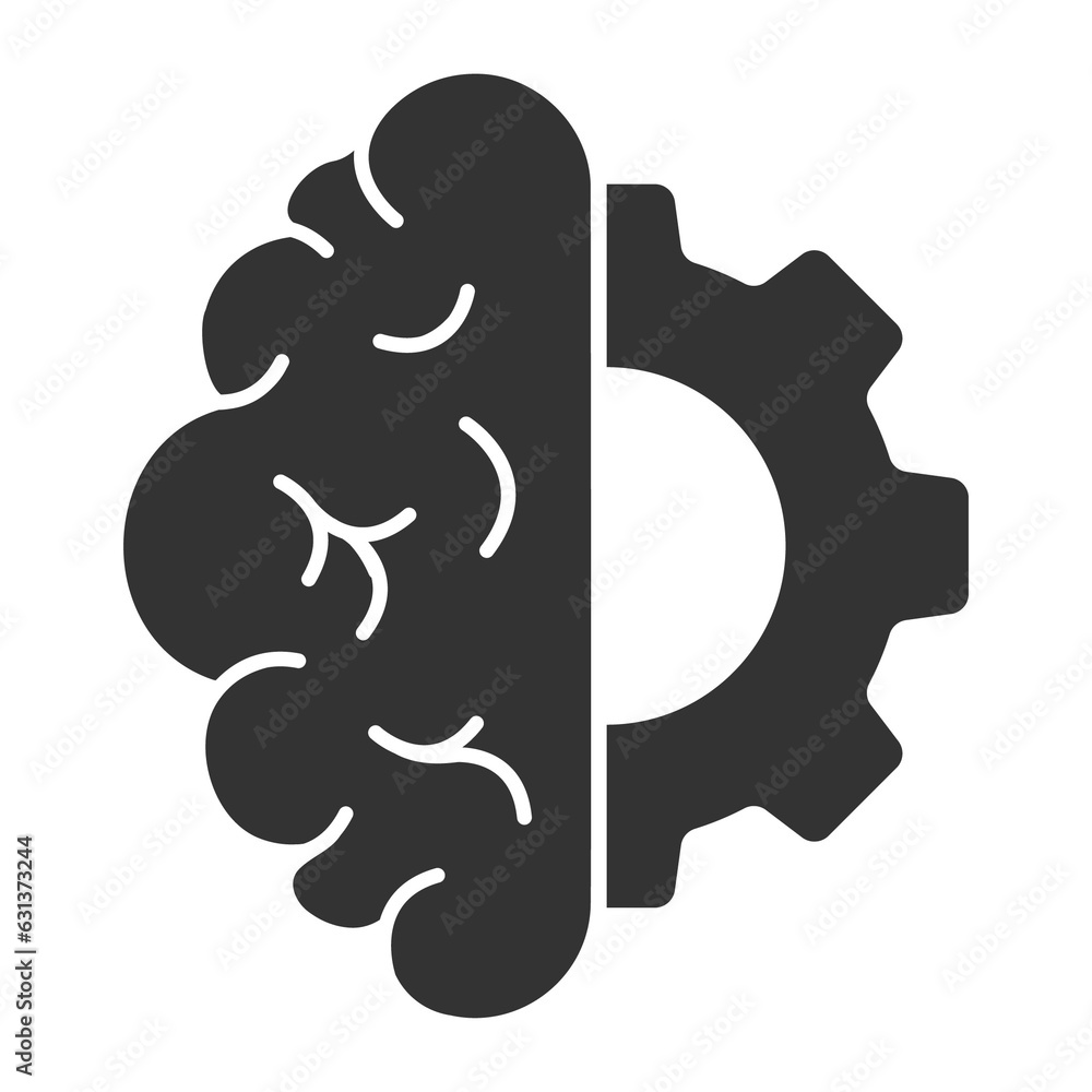 Vector illustration of brain management icon in dark color and transparent background(png). Vector illustration of brain management icon in dark color and transparent background(png).