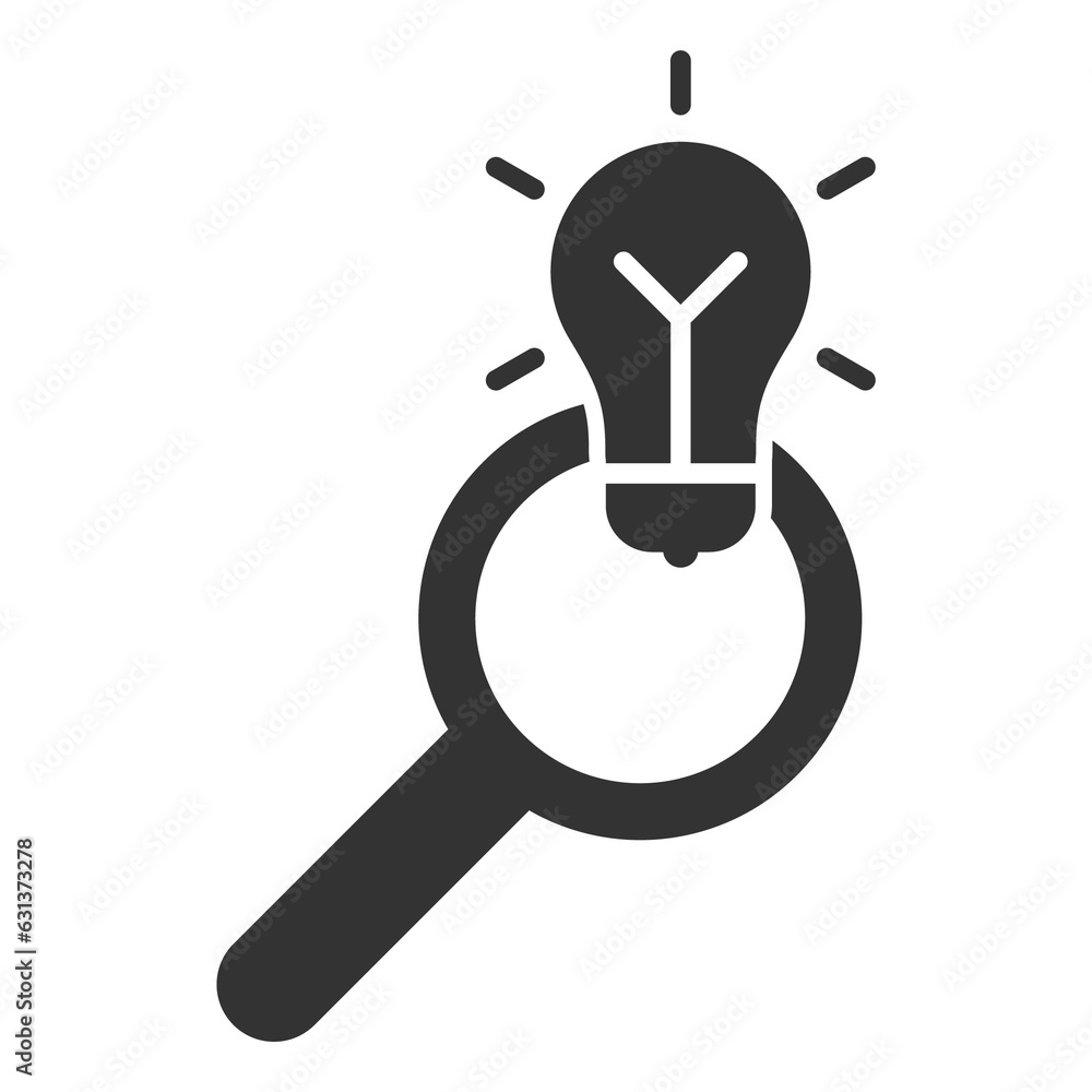 Vector illustration of looking for ideas icon in dark color and transparent background(png). Vector illustration of looking for ideas icon in dark color and transparent background(png).