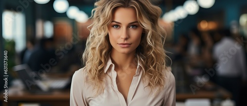 Thoughful woman looking at camera