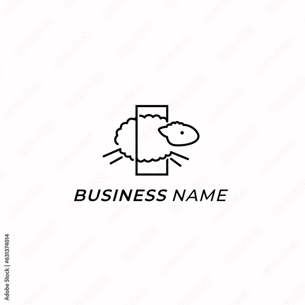 design logo line creative sheep jump design logo line creative sheep jump