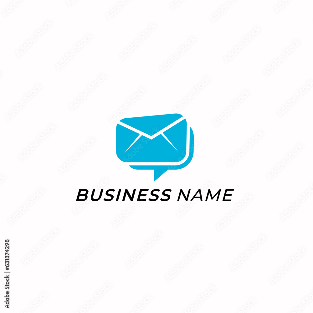 design logo combine email and bubble chat design logo combine email and bubble chat