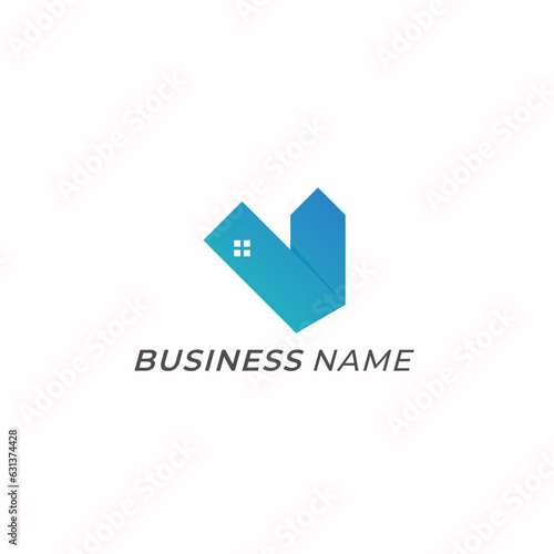 Free Download design logo creative home and rectangle - GFXLoad