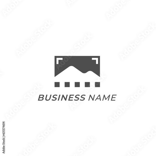 design logo creative mountain and video record