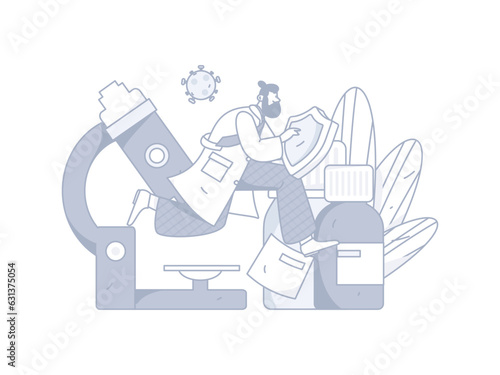 Medical Characters Anti-epidemic Flat Vector Concept Operation Hand Drawn Illustration
