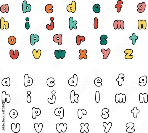 alphabet english font kids school