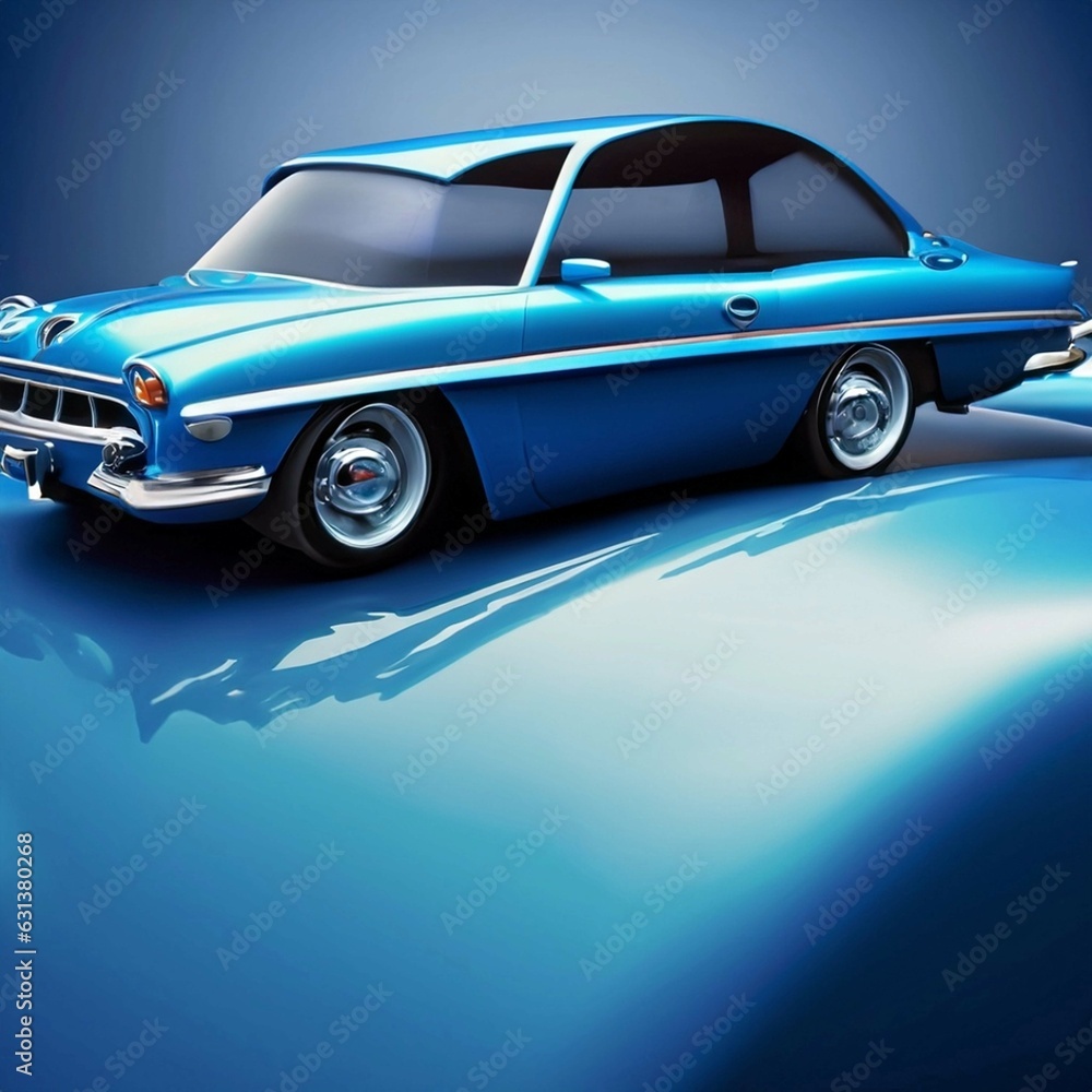 Modern cars are on the road. 3d illustration and 3d render