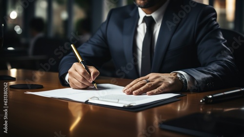 Signing a business contract, close-up on hand and pen, commitment, detailed