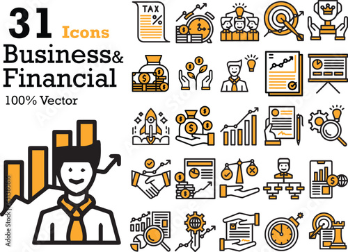 Business Concept illustrations. Mega set. Vector illustration
