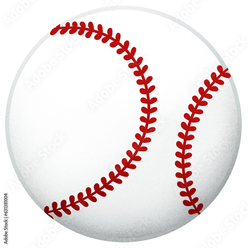 baseball ball isolated Illustration, cartoon ball on transparent background 