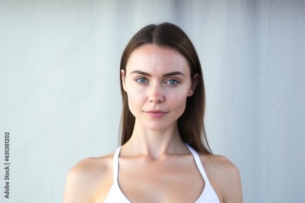 a portrait of young caucasian lady skin care beauty a portrait of young caucasian lady skin care beauty