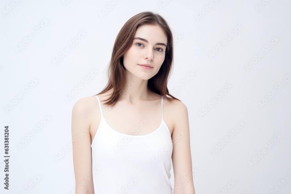 a portrait of young caucasian lady skin care beauty a portrait of young caucasian lady skin care beauty