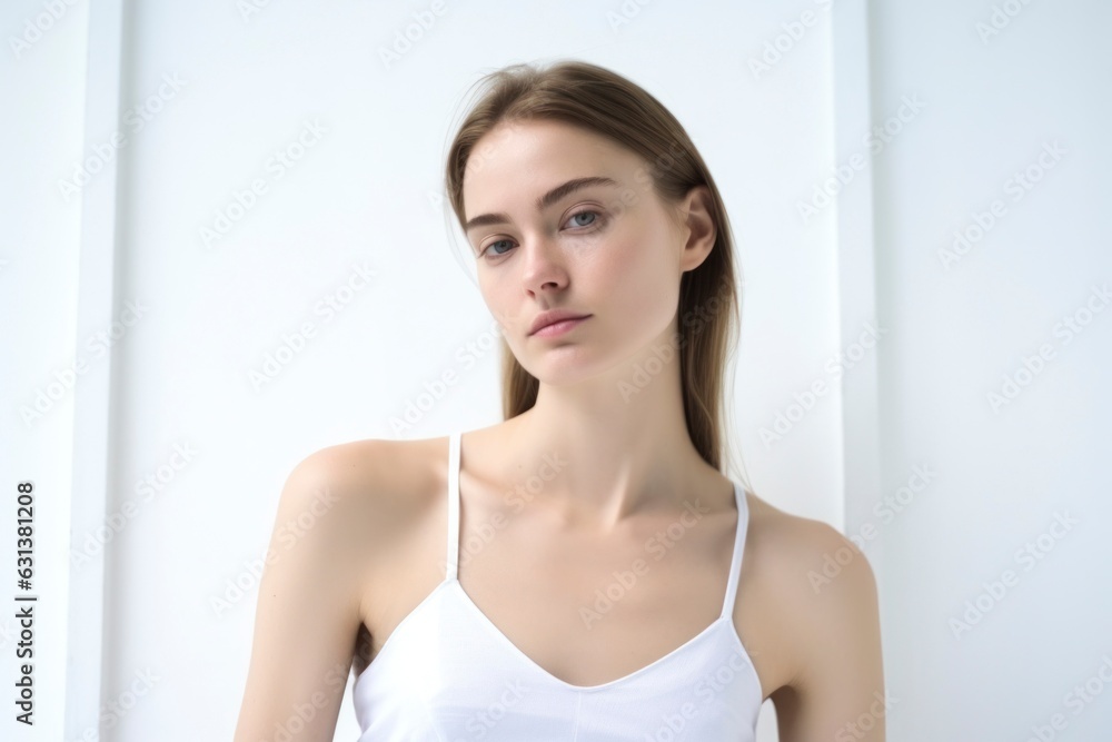 a portrait of young caucasian lady skin care beauty a portrait of young caucasian lady skin care beauty
