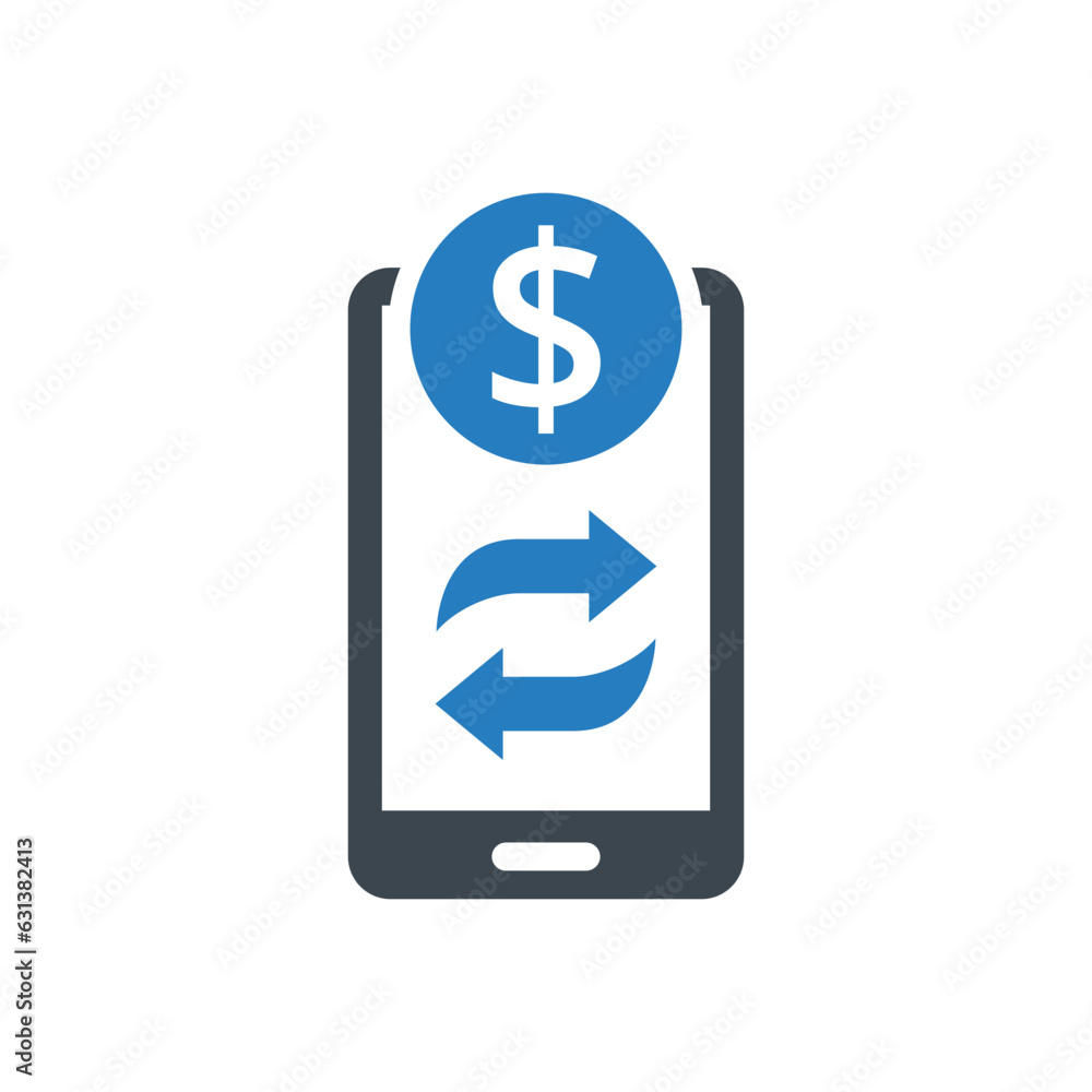 Mobile finance payment vector icon Mobile finance payment vector icon