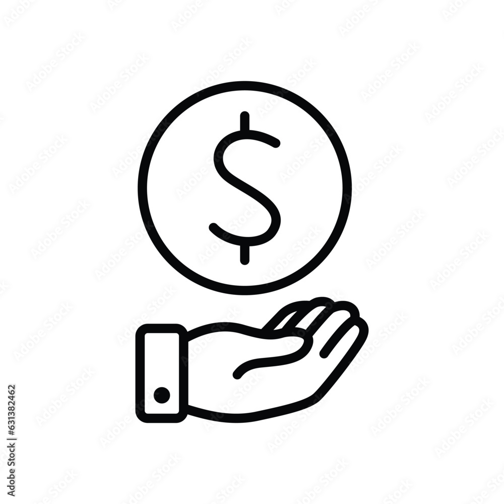 Money coin payment vector icon Money coin payment vector icon