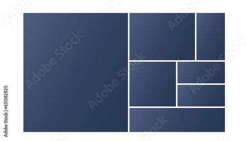 decorative picture grid collage blank template organize special memory
