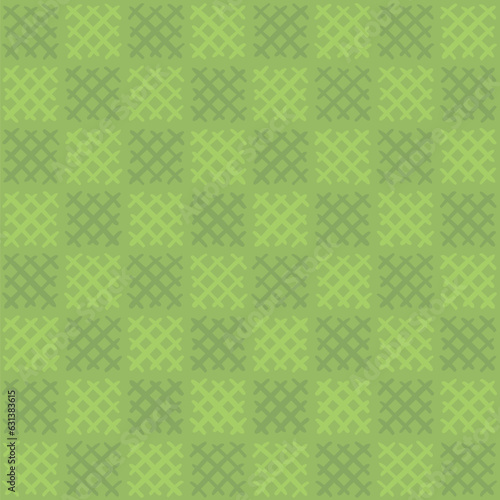 hand drawn squares of crisscrossed stripes. modern geometric art. green repetitive background. vector seamless pattern. fabric swatch. wrapping paper. design template for textile, linen, home decor