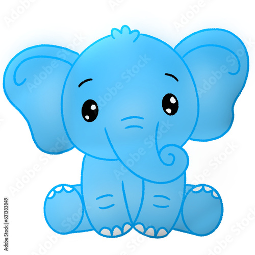 Canvas Print baby blue elephant