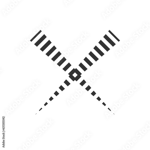 黒色の掛け算記号（バツ・X）