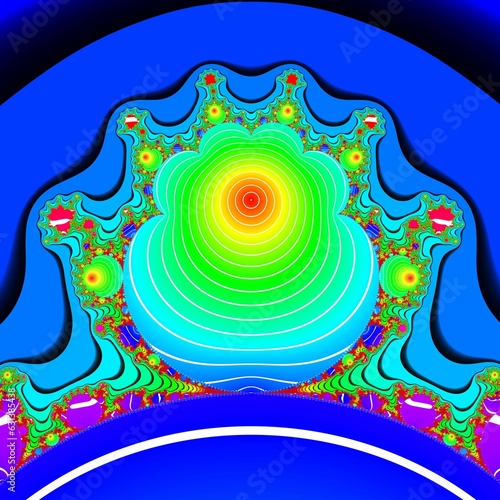 何となく可愛くて滑稽で可笑しいアニメ風のフラクタル模様