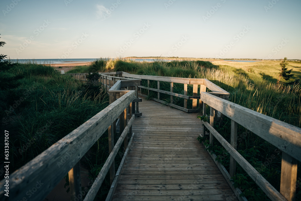 Fish Island Lighthouse on Prince Edward Island. Prince Edward Island, Canada - may 2023