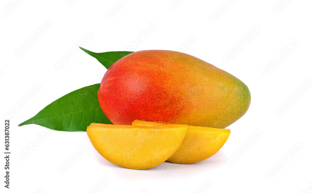 Fresh mango fruit on white background Fresh mango fruit on white background