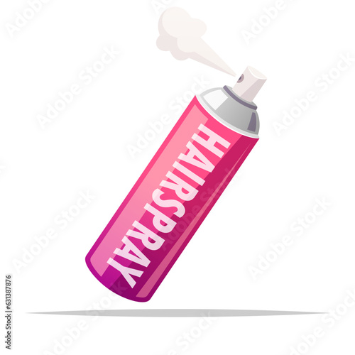 Hair spray vector isolated illustration