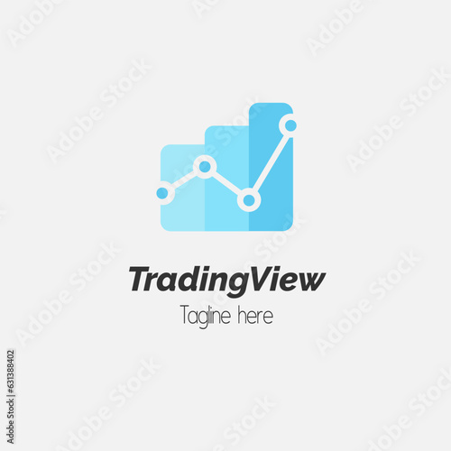 Trading logo design premium vector