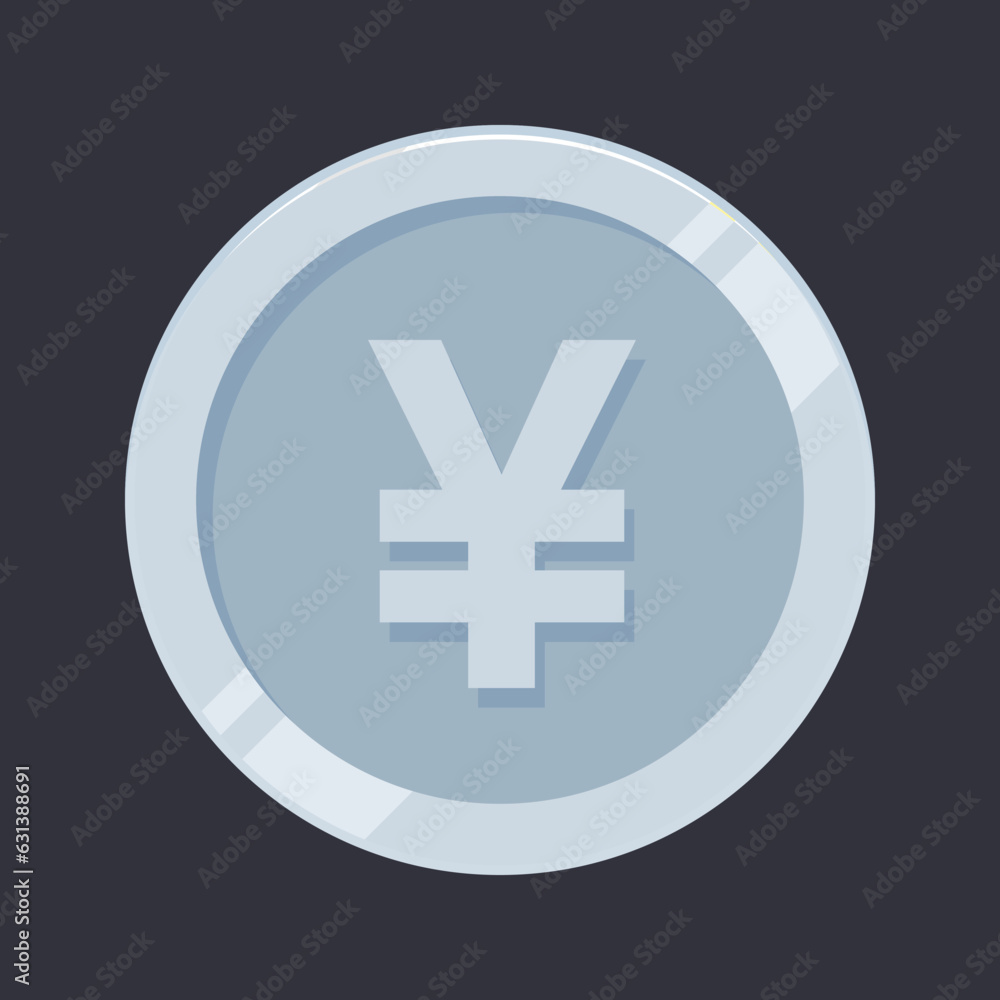 Yen Coin Silver Japan Money Vector Yen Coin Silver Japan Money Vector