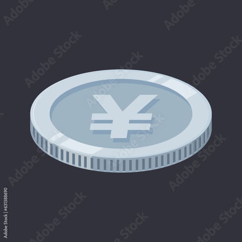 Silver Coin Japan Money Yen Vector