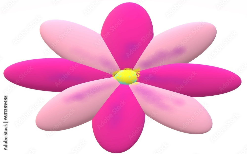 Fototapeta premium Light pink flowers and dark pink cut.