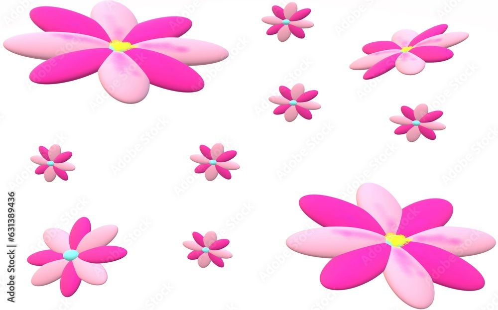 Pink flowers bloom abundantly on a serene white background. Pink flowers bloom abundantly on a serene white background.