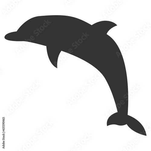 Wallpaper Mural Vector illustration of Dolphin icon in dark color and transparent background(png). Torontodigital.ca