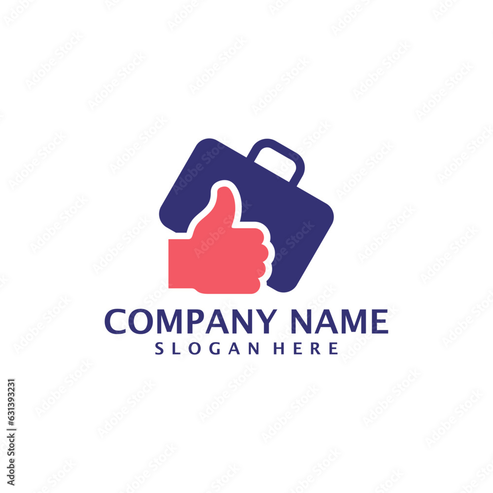 Like Suitcase logo design concept vector. Suitcase logo design template